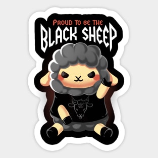 Black Sheep Metal - Funny Cute Animal - Rock Music Sticker